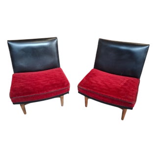 Vintage Two-Tone Armchairs, 1950s, Set of 2 For Sale