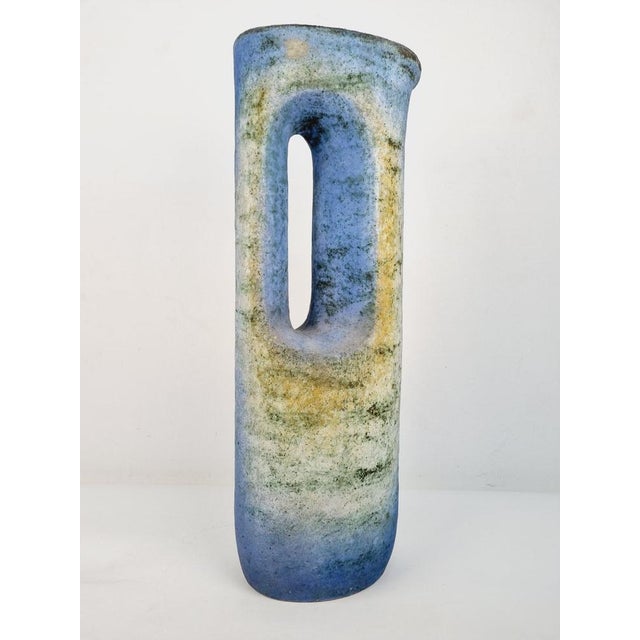 Large Fireclay Ceramic Floor Vase by Ágoston Simó, 1960s For Sale - Image 12 of 18