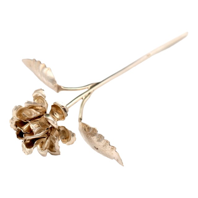 Silver Flower with Applications For Sale
