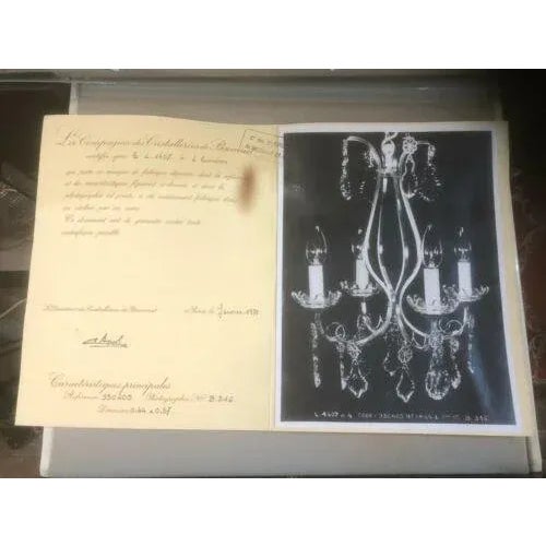 1900-1910 French Louis XV Style Cut Crystal/ Bronze Cage Chandelier in the Style of Baccarat For Sale In Miami - Image 6 of 13