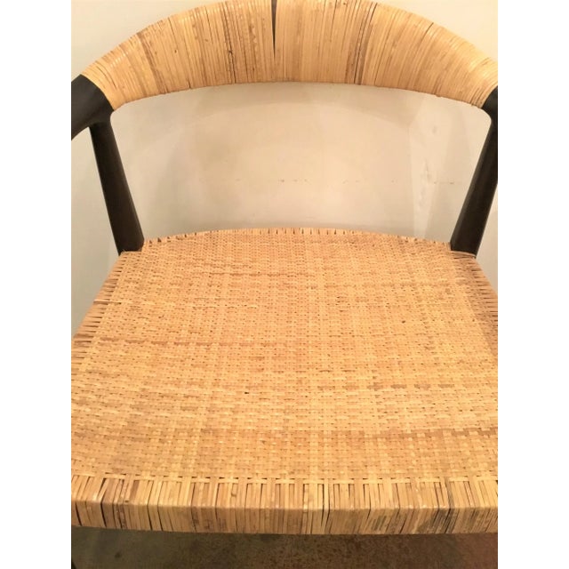 2010s Bungalow 5 Mid-Century Style Caned Accent Chair For Sale - Image 5 of 7