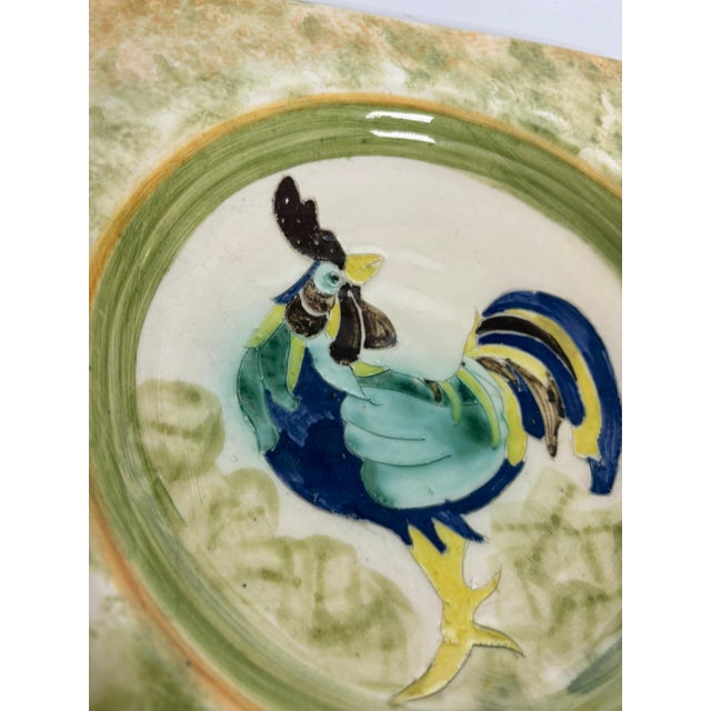 Ceramic Vide-Poche with Rooster Motif, France, 1980s For Sale - Image 4 of 12