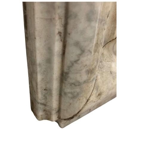 Glass Antique French Marble Arched Mirror Frame, 1890s For Sale - Image 7 of 15