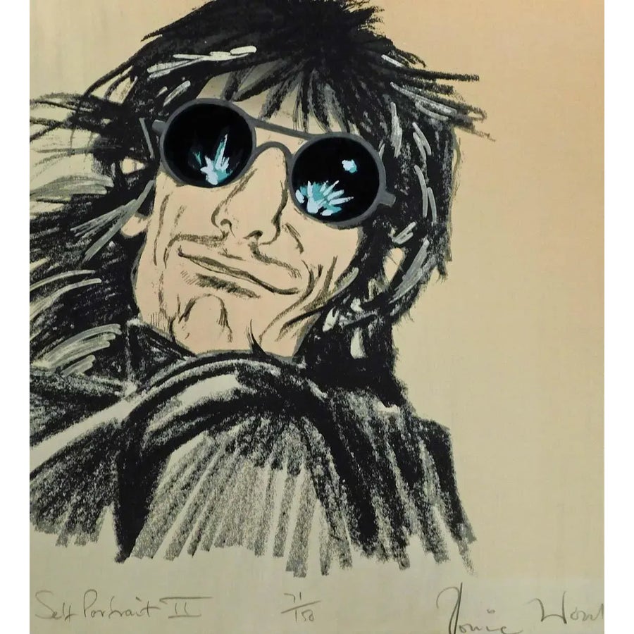 Ron Ronnie Wood Self Portrait II#71Hand Signed Artwork, Le Framed