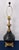 Mid 20th Century Mid 20th Century Hollywood Regency Black Textured Art Glass Gilt Metal Table Lamp For Sale - Image 5 of 10