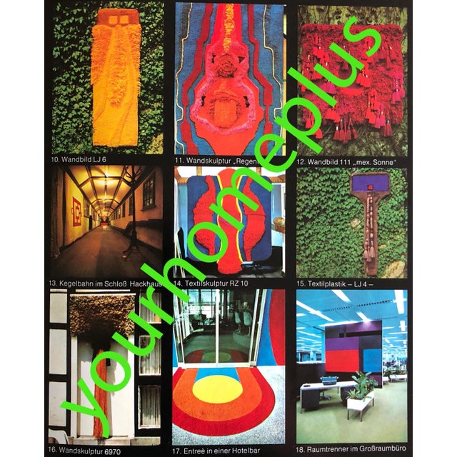Modern Modernist LJ6 Wall Rug by Ewald Kröner for Schloss Hackhausen, Germany, 1970s For Sale - Image 3 of 18