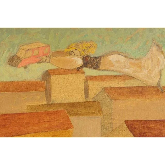 Oil on canvas realized by Alberto Gallerati (b. 1945) in 1970s. Hand signed. Very good condition. This piece is attributed...