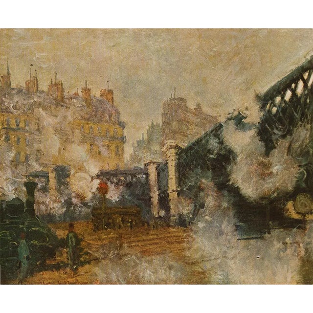 1950 After Claude Monet "The Bridge of Europe" First Edition Parisian Full-Color Print For Sale