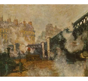 1950 After Claude Monet "The Bridge of Europe" First Edition Parisian Full-Color Print