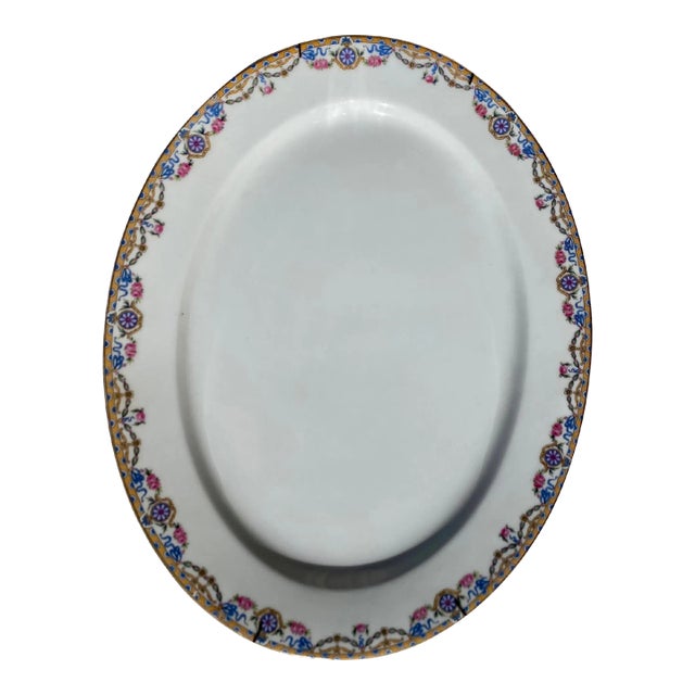 Early 20th Century Bawo Dotter Bwd76 French Limoges Porcelain Platter For Sale