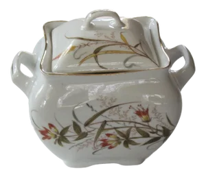 Vintage Fall Flower Bowl With Lid