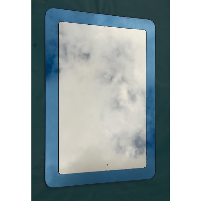 1960s Space Age Blue Smoked Mirror, 1960s For Sale - Image 5 of 6