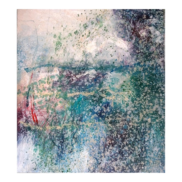 Contemporary Abstract Oil on Canvas "New Balance" by Reiner Heidorn For Sale