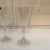 Set of 3 crystal water glasses, vintage and in the style of Rogaska Crystal with etched flowers. Made in Yugoslavia