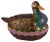 19th Century Green Majolica Mallard Duck Plate Choisy Le Roi For Sale In Austin - Image 6 of 7