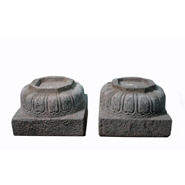 Antique Chinese Hand Carved Stone Pedestal For Sale - Image 11 of 12