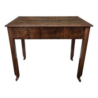 Mid-Century Art Deco Italian Walnut Burl Wood Writing Desk Table, 1960s For Sale