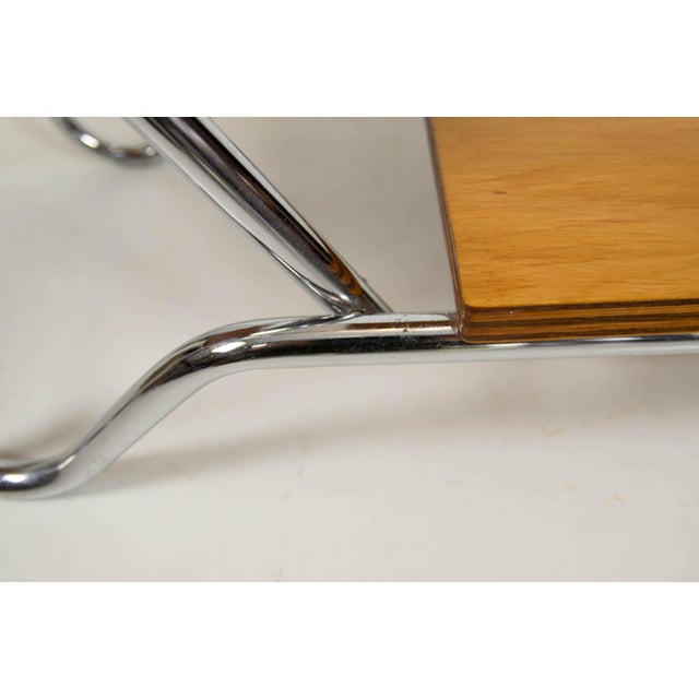 Gold Mid-Century Modern Flower Stand in Chrome and Plywood from Kovona, 1960s For Sale - Image 8 of 10