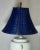 Wood Vintage Chinoiserie White Ginger Jar Table Lamp With Navy Blue Wicker Shade - Newly Painted For Sale - Image 7 of 11