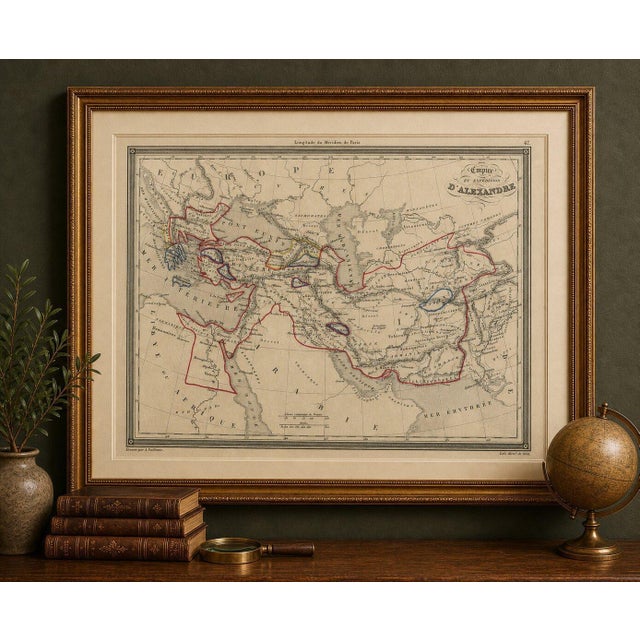 This striking and intellectually engaging map charts the vast empire and legendary campaigns of Alexander the Great,...