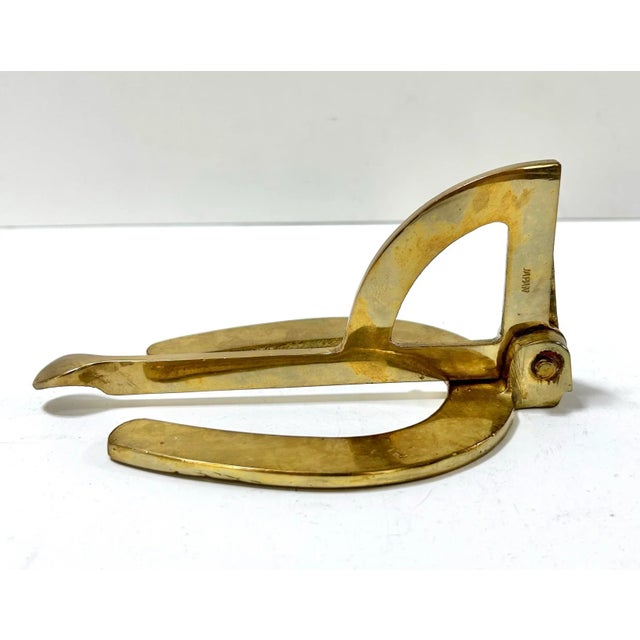 Metal Vintage Brass Horse Hoof Gauge – Equestrian Desk Decor Paperweight For Sale - Image 7 of 9