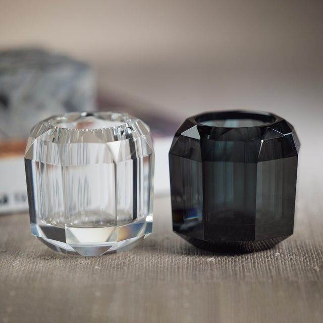 Ruxley 3.25" Faceted Crystal Vase, Clear For Sale - Image 4 of 5