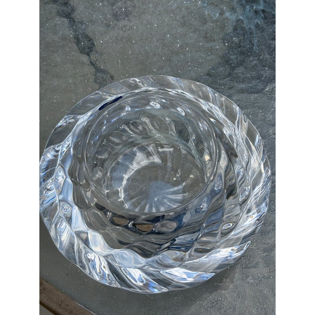 Contemporary 1970s Royal Copenhagen Crystal Candle Holder For Sale - Image 3 of 3