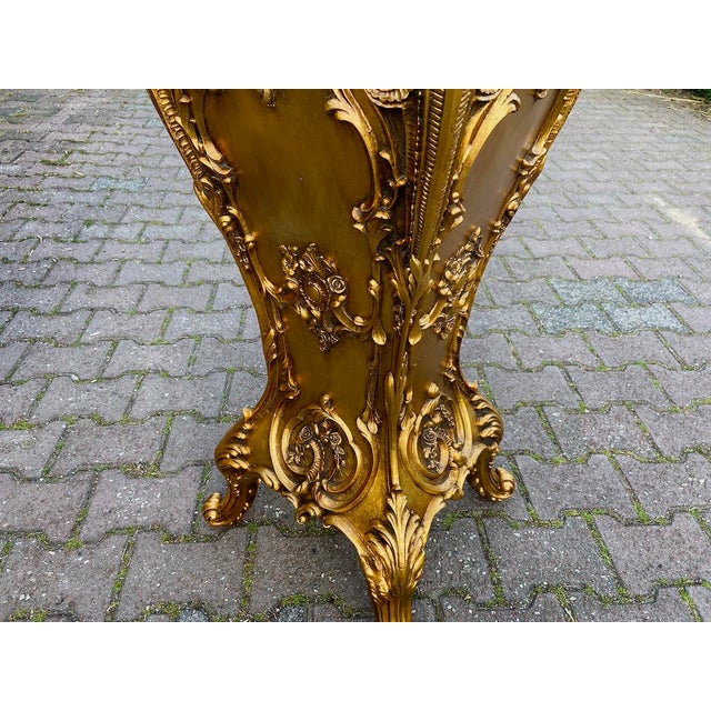 1990s Italian Baroque Gold Resin Pedestal - 1 Pc For Sale - Image 4 of 8