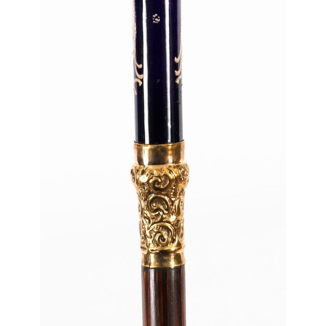 Antique French Gold Plated Sevres Porcelain Walking Sword Stick, 19th Century For Sale - Image 17 of 18