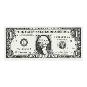 1970s Randal Hollenhurst Pop Art Dollar Bill Serigraph