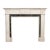 Regency White Marble Mantel With Emerald Green Marble Inlay For Sale