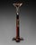 Attributed to Jean Goulden (1878-1946) Lamp lamp in lacquered wood with geometric patterns in black, red, white, and gold....