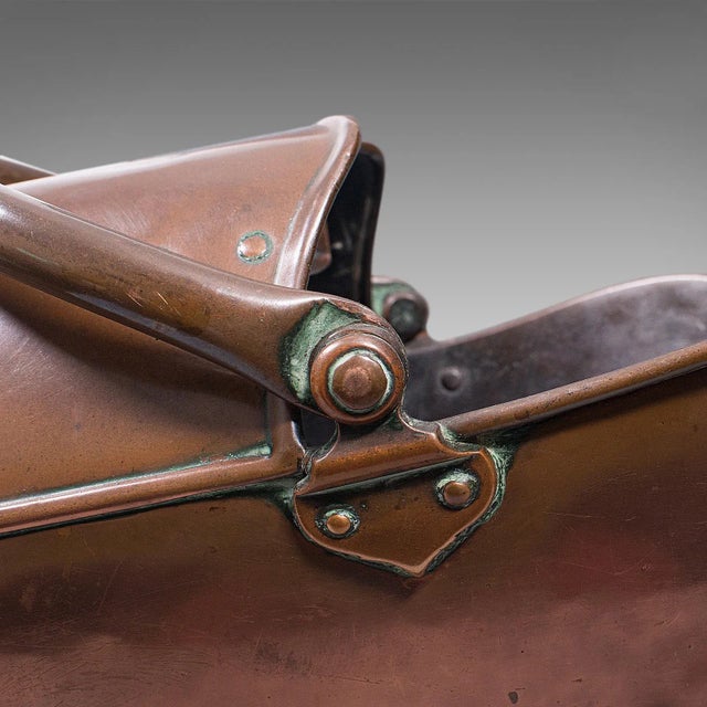 1880s Antique Victorian English Copper Coal Scuttle For Sale - Image 12 of 13