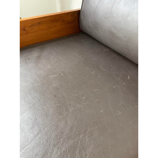 Modernist Exotic Wood and Leather Armchair, 1960s For Sale - Image 17 of 18