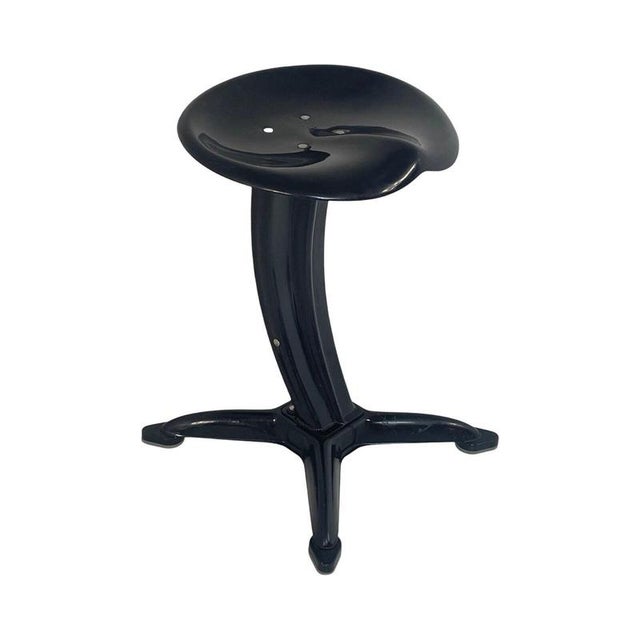 Industrial Vintage Industrial Lotus Stool with Tractor Seat by Yasu Sasamoto for Dulton For Sale - Image 3 of 8