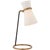 Clarkson Table Lamp in Hand-Rubbed Antique Brass and Black with Linen Shade Designer: AERIN Height: 17" Shade Detail:...