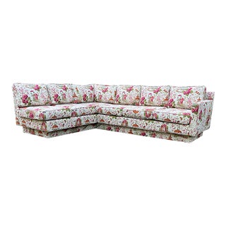 Vintage L-Shape Chinoiserie Sectional Newly Reupholstered For Sale