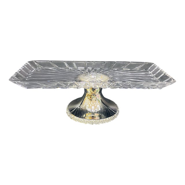 Handmade Silver Brass Pedestal Stand For Sale