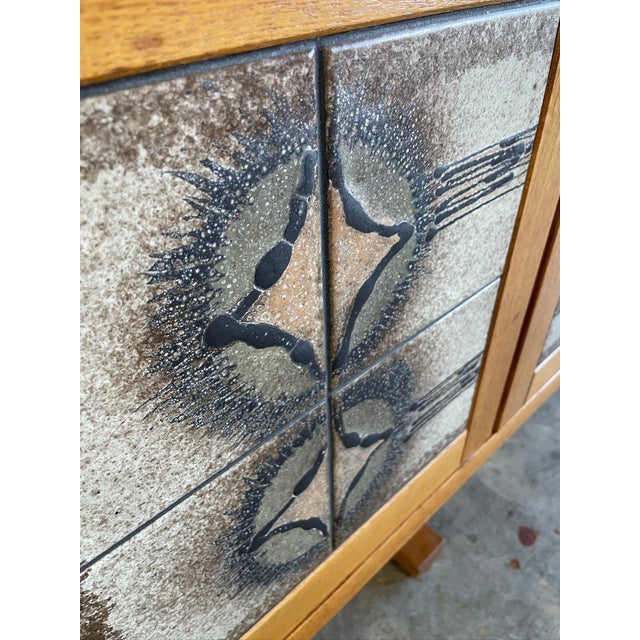 Brown Danish Mid Century Oak Brutalist Credenza Gangso Mobler For Sale - Image 8 of 14
