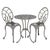 Vintage Metal Patio Bistro Table & 2 Chairs For Sale - Image 12 of 12