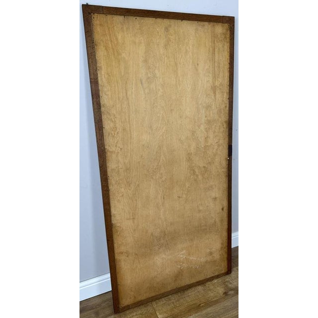 Antique French Mirror with Oak Frame For Sale - Image 9 of 10