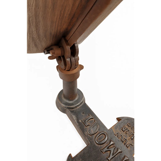 Antique Limoges Factory Artist’s Cast Iron & Wood Detailing Armrest – 1916 For Sale - Image 9 of 11