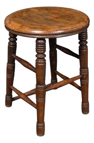 Small Antique Artists Stool, English Beech, Country Studio, Victorian, c.1890