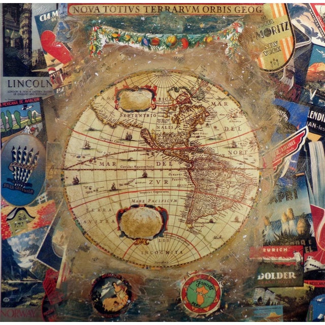 Realism 1990s "Globe" Starlie Sokol Hohne Hand-Signed Embellished Giclee Print For Sale - Image 3 of 6