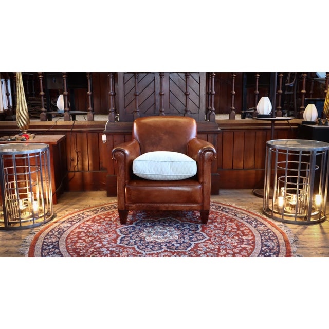 Burlington Library Club Fireside Armchair in Leather from Laura Ashley, 2010s For Sale - Image 15 of 18