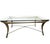 A commanding anchor for any modern or eclectic living space, this vintage mid-century cocktail table balances industrial...