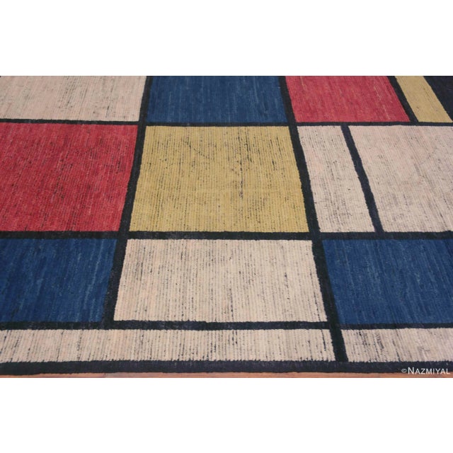Contemporary Artistic Modern Contemporary Piet Mondrian Design Room Size Area Rug For Sale - Image 3 of 8