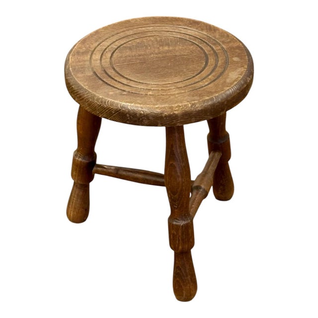 Wood French Rustic Stool, 1880 For Sale - Image 7 of 7