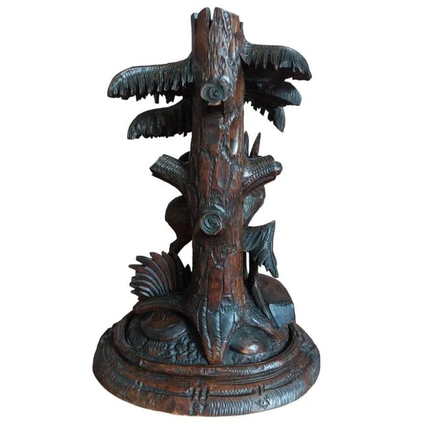 Black Forest Deer Vase, 1920s For Sale - Image 6 of 8