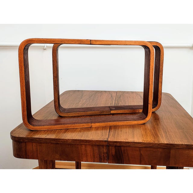 Decorative shelves in mahogany veneer – design by Ludvik Volák, 1960s, CzechoslovakiaI offer unique decorative shelves...